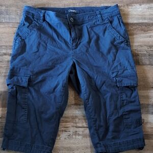 Chaps Women's Dark Blue Cargo Shorts